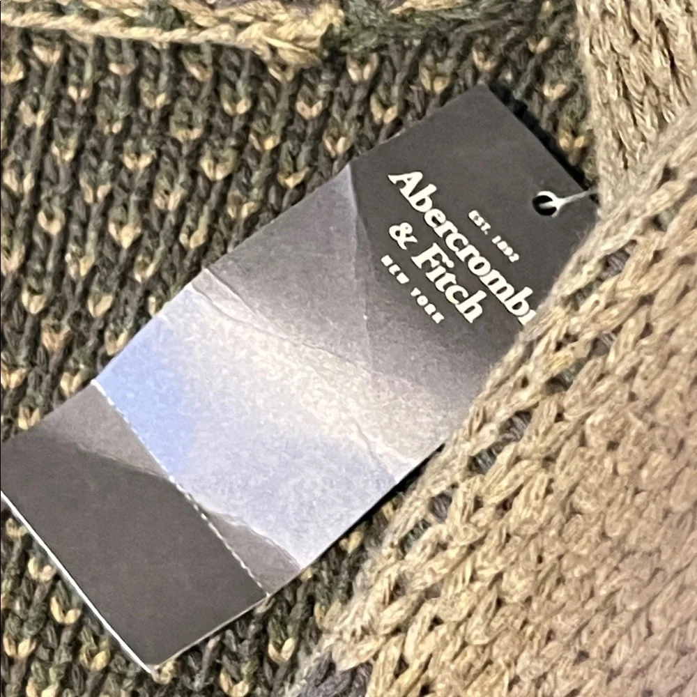 Abercrombie & Fitch Men's Shawl Cardigan in Olive Camo Size XXL - Picture 9 of 14